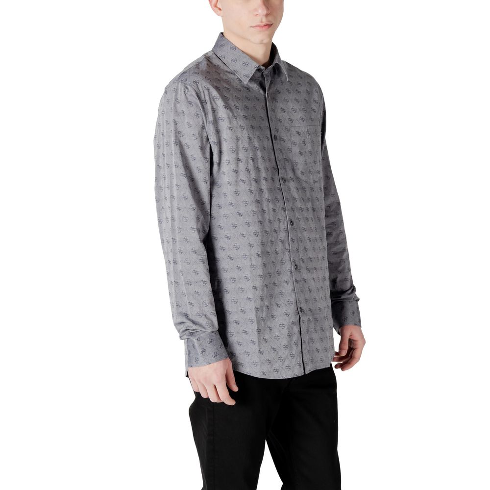 Guess Gray Cotton Pattern Shirt Guess
