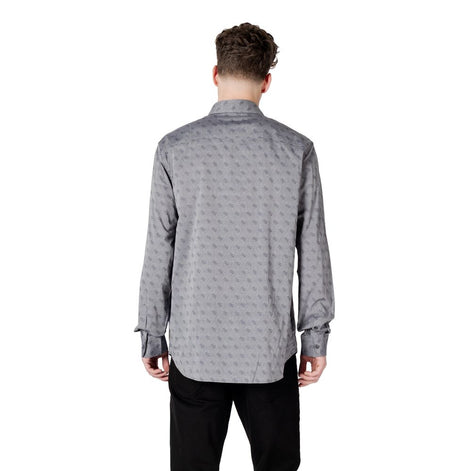 Guess Gray Cotton Pattern Shirt Guess