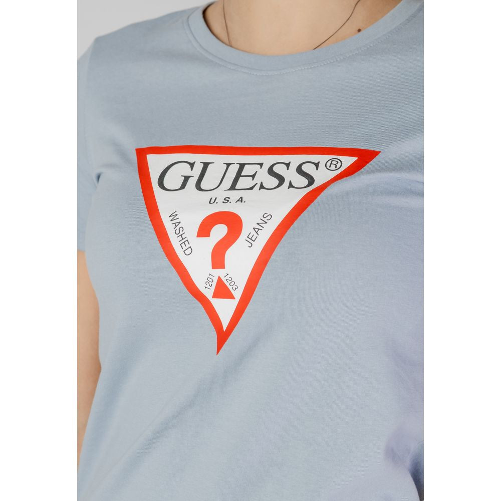 Guess Blue Cotton T-Shirt Guess