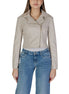 Guess Beige Polyethylene Biker Jacket Guess
