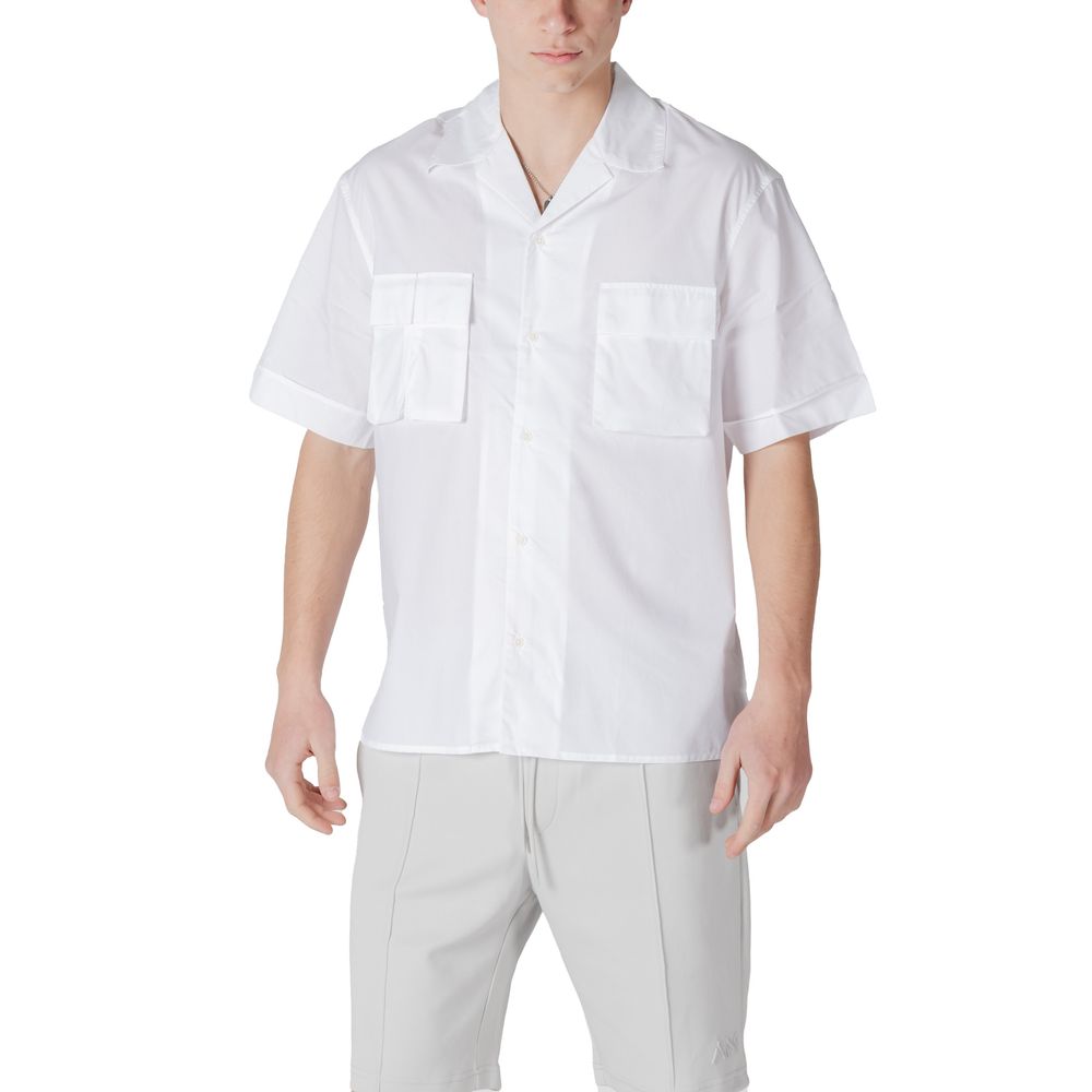 Antony Morato White Lyocell Shortsleeve Shirt Antony Morato