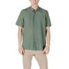 Antony Morato Green Lyocell Shortsleeve Shirt Antony Morato