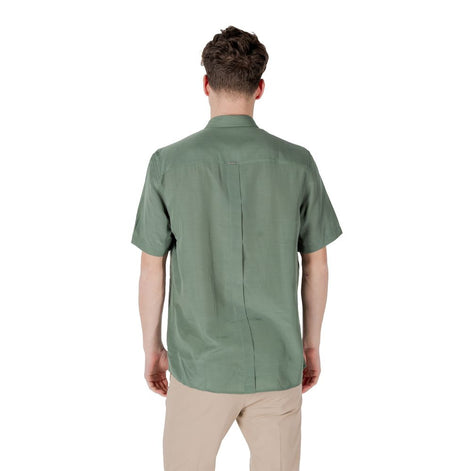 Antony Morato Green Lyocell Shortsleeve Shirt Antony Morato