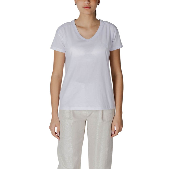 T-shirt blanc en coton Armani Exchange