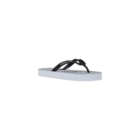 Armani Exchange White Rubber Flip-Flop Sandals Armani Exchange