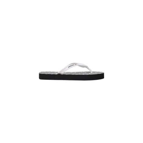 Armani Exchange Black And White Rubber Flip-Flop Sandals Armani Exchange