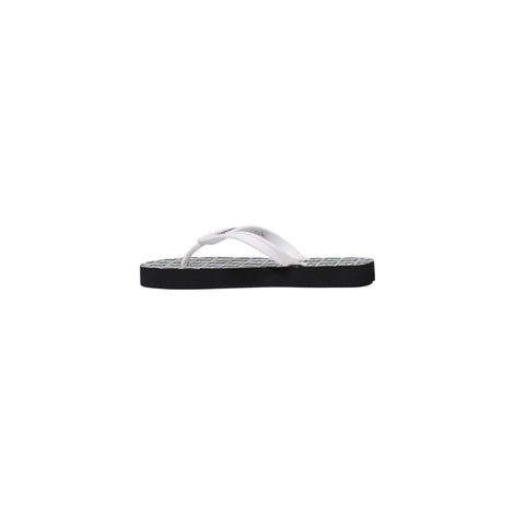 Armani Exchange Black And White Rubber Flip-Flop Sandals Armani Exchange