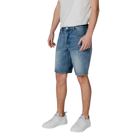 Armani Exchange Blue Polyester Bermuda Shorts Armani Exchange