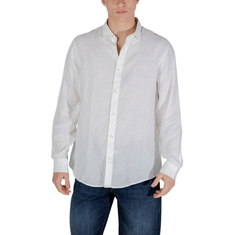 Armani Exchange White Linen Dress Shirt Armani Exchange