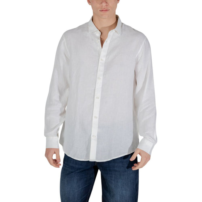 Armani Exchange White Linen Dress Shirt Armani Exchange