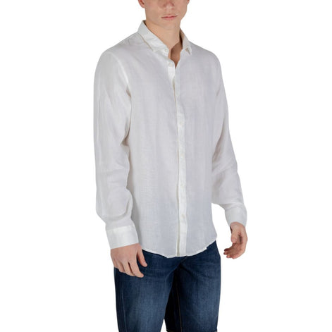 Armani Exchange White Linen Dress Shirt Armani Exchange