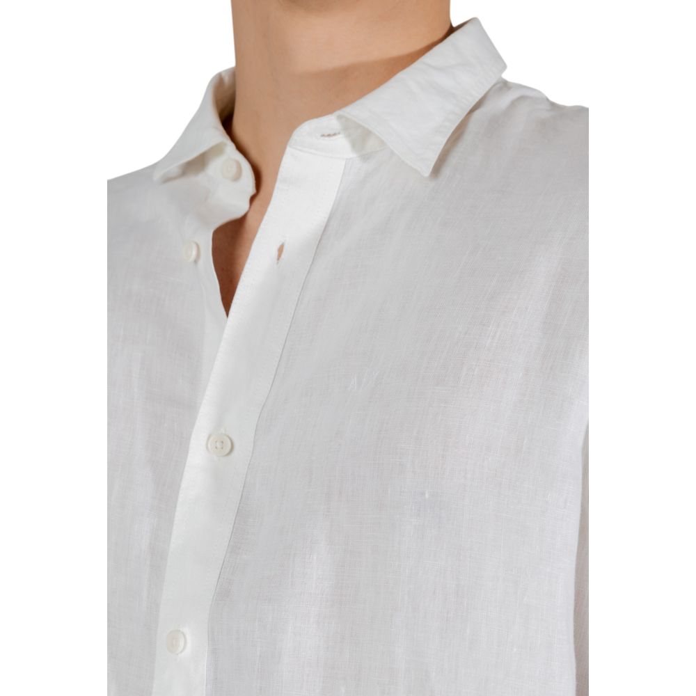 Armani Exchange White Linen Dress Shirt Armani Exchange