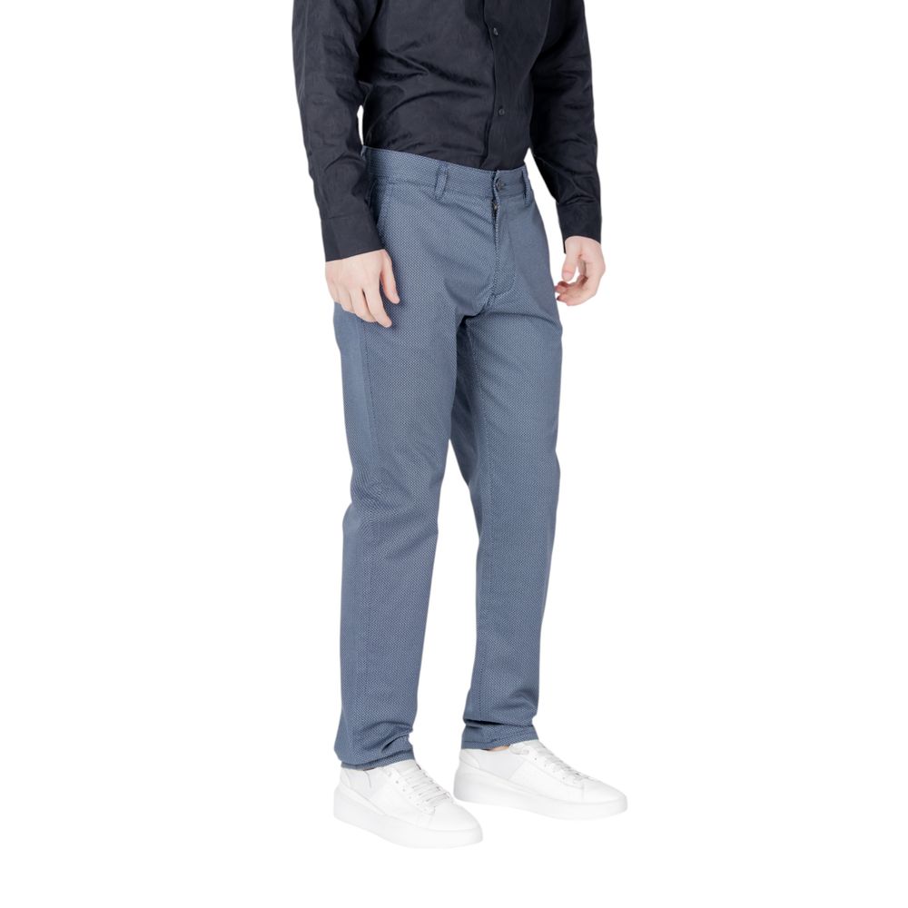 Armani Exchange Blue Cotton Skinny Pants Armani Exchange