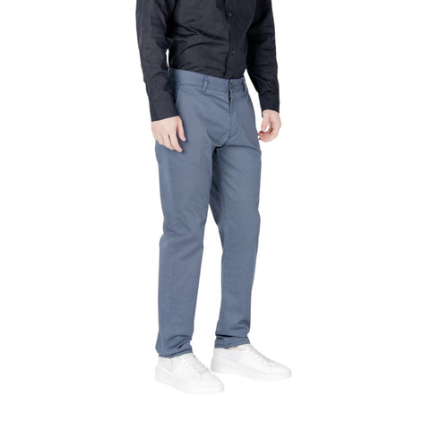 Armani Exchange Blue Cotton Skinny Pants Armani Exchange