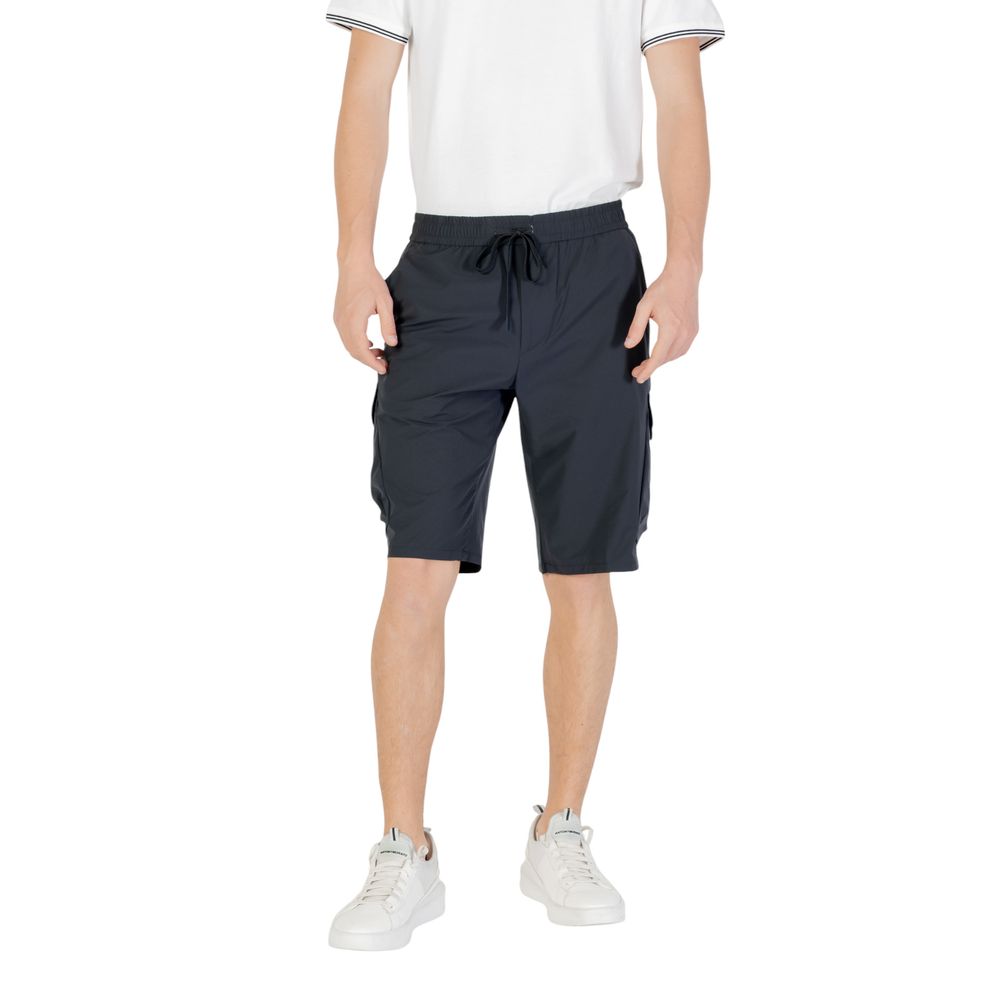 Hugo Boss Blue Polyester Bermuda Shorts Hugo Boss