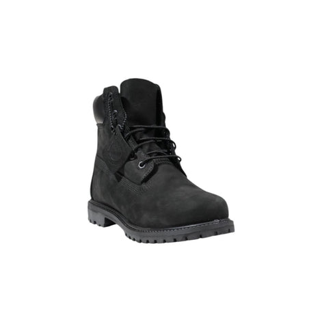 Timberland Black Leather Lace-Up Boots Timberland
