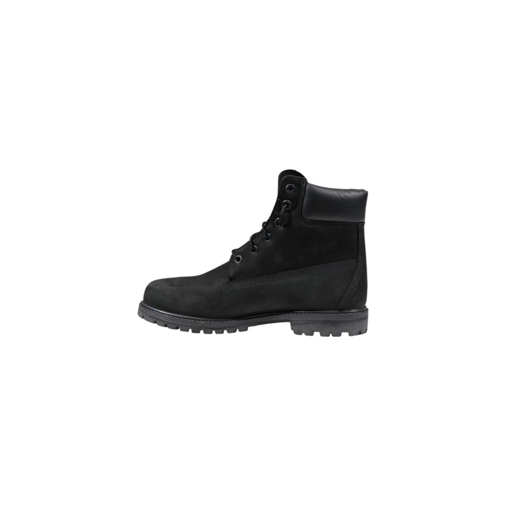 Timberland Black Leather Lace-Up Boots Timberland