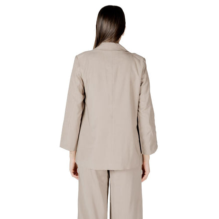 Only Beige Viscose Blazer Only