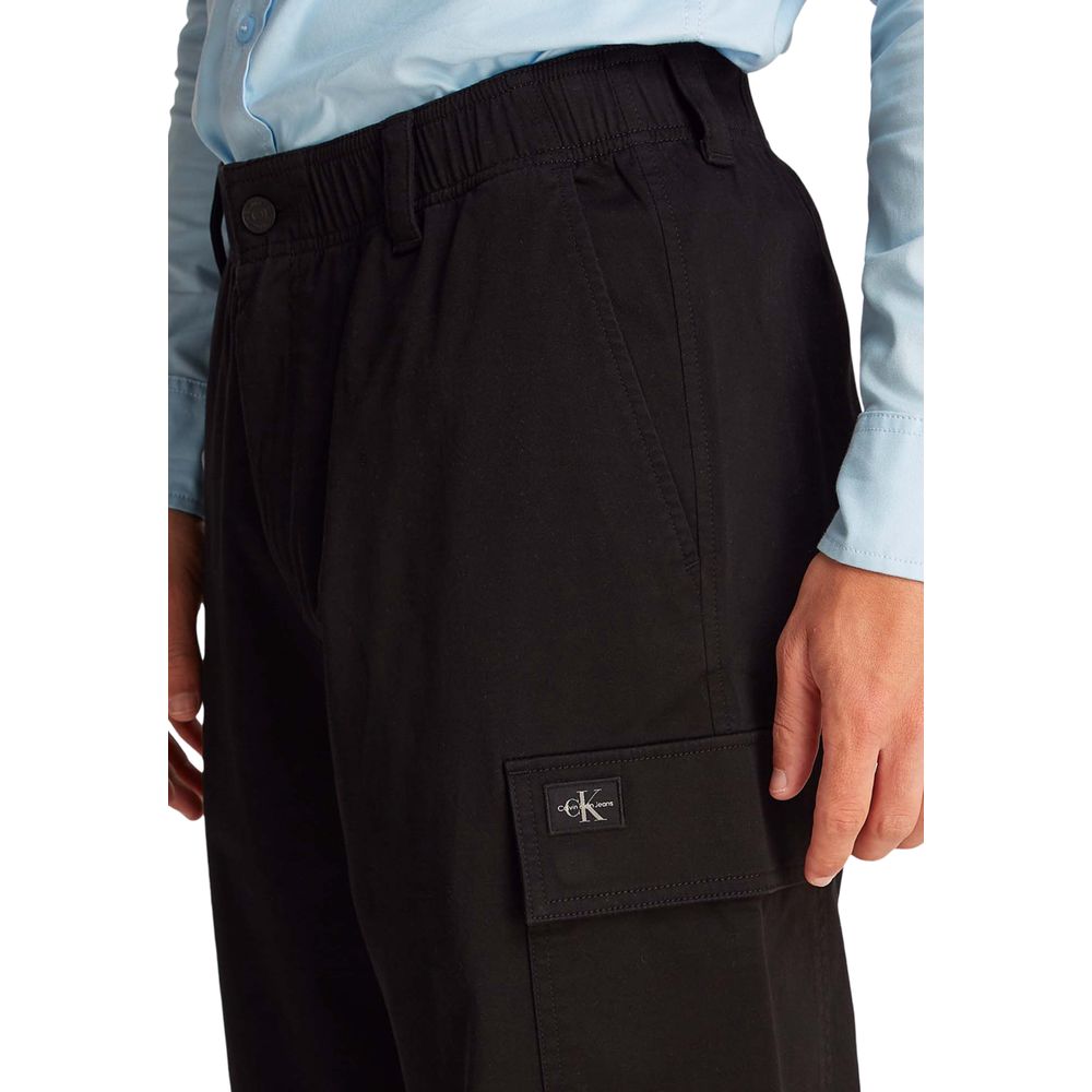 Calvin Klein Jeans Black Cotton Cargo Pants Calvin Klein Jeans