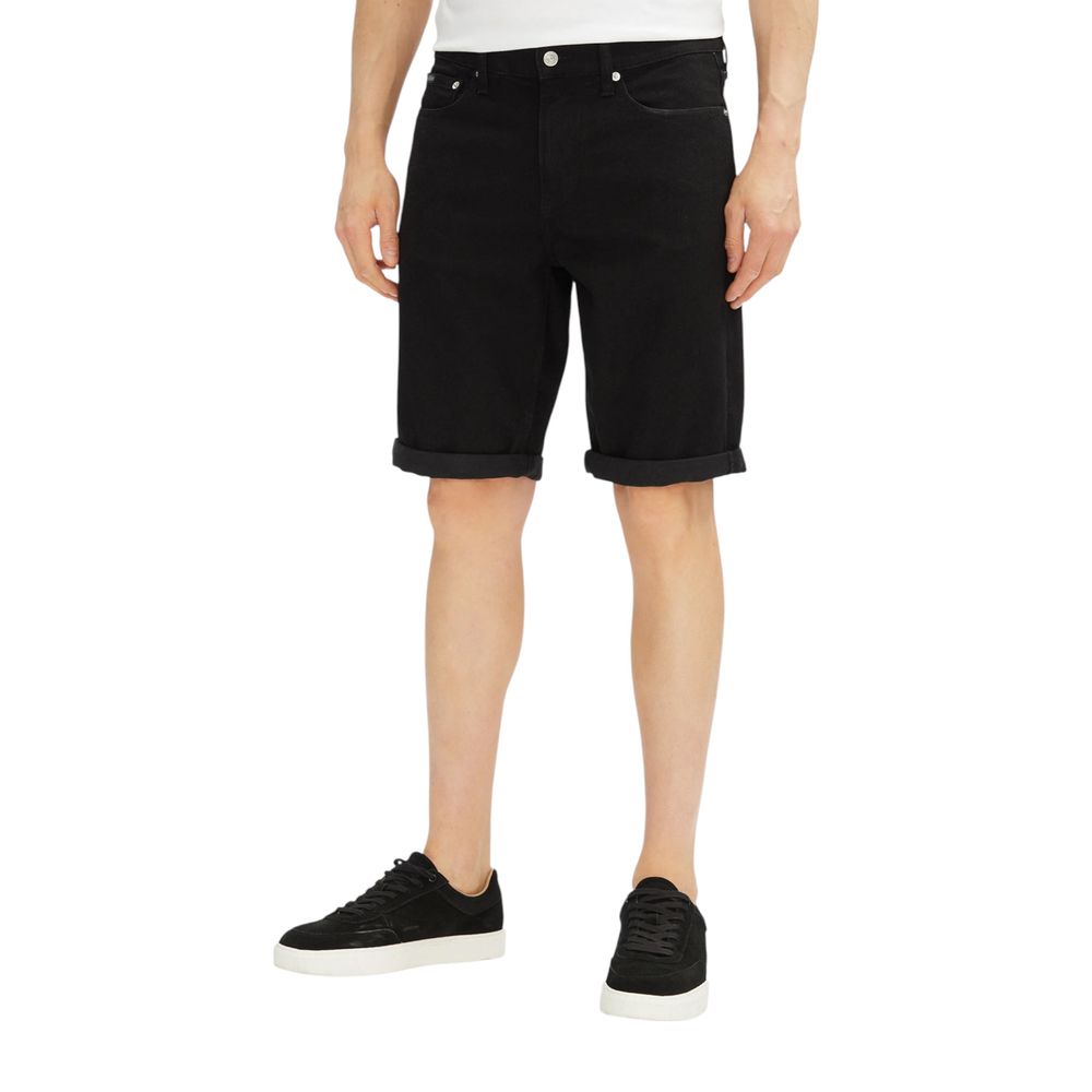 Calvin Klein Jeans Black Cotton Bermuda Shorts Calvin Klein Jeans