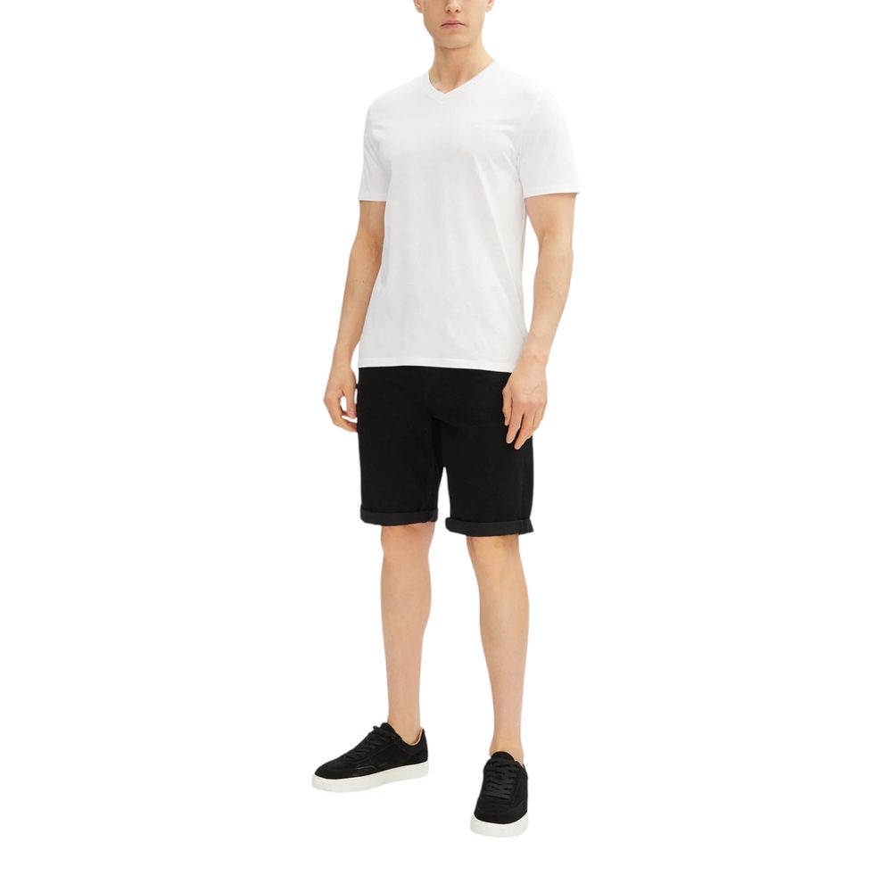 Calvin Klein Jeans Black Cotton Bermuda Shorts Calvin Klein Jeans