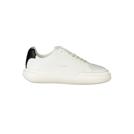 Baskets Calvin Klein en cuir blanc pour femme