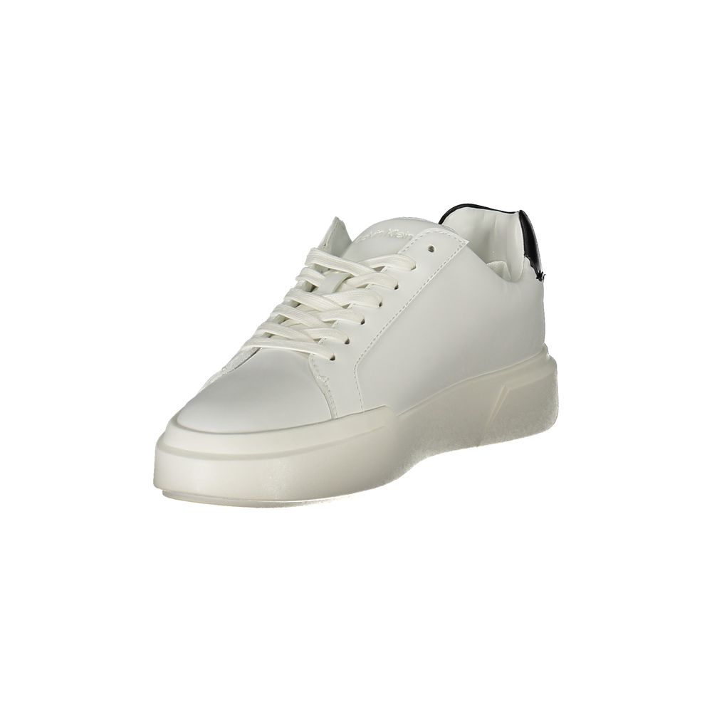 Baskets Calvin Klein en cuir blanc pour femme