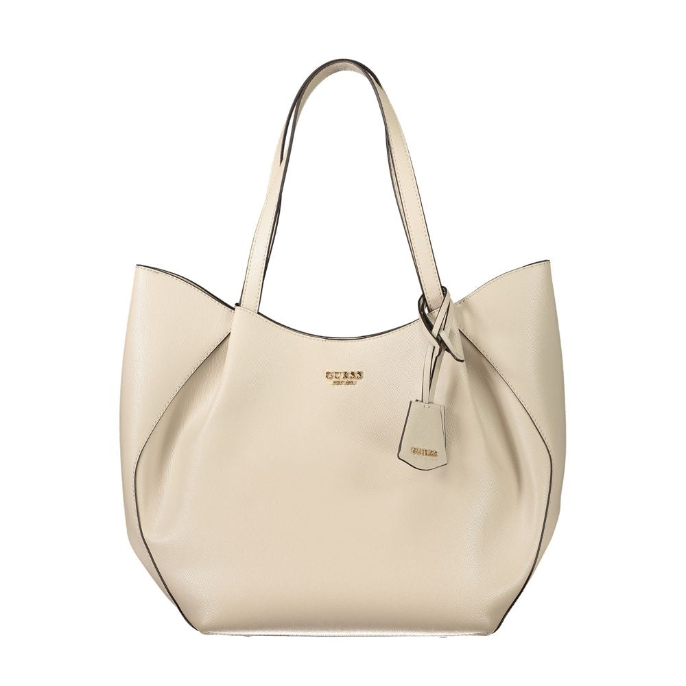 Guess Jeans Beige Polyurethane Women's Handbag Guess Jeans