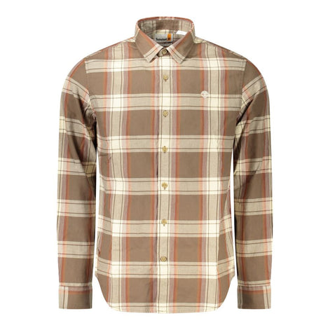 Timberland Brown Cotton Men Shirt Timberland