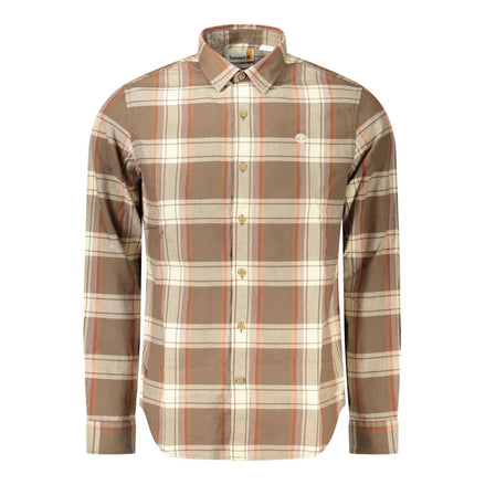Timberland Brown Cotton Men Shirt