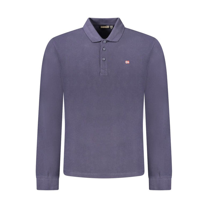 Napapijri Blue Cotton Men Polo Shirt Napapijri