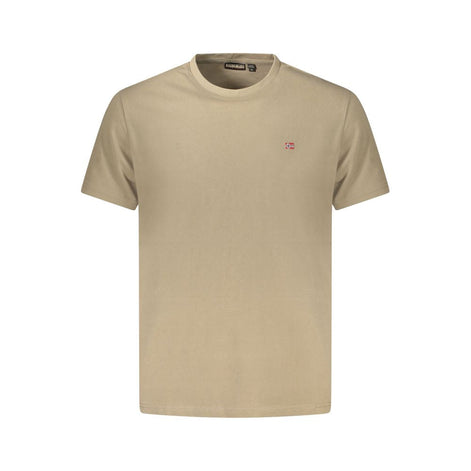 Napapijri Marrone Cotton Mens T-Shirt Napapijri