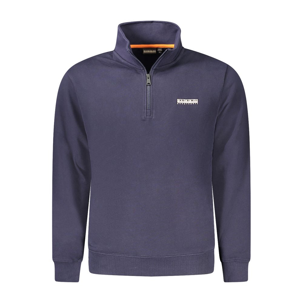 Napapijri Blue Cotton Men Sweatshirt Napapijri