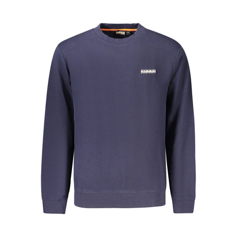Napapijri Blue Cotton Men Sweatshirt Napapijri
