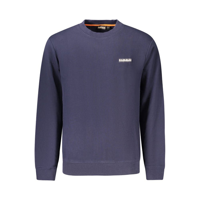 Napapijri Blue Cotton Men Sweatshirt Napapijri