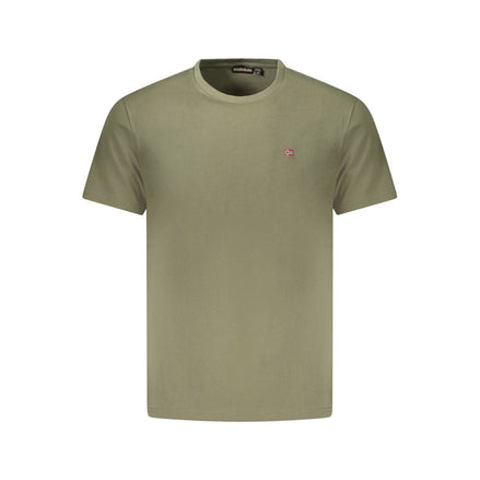 Napapijri Green Cotton Men T-Shirt Napapijri