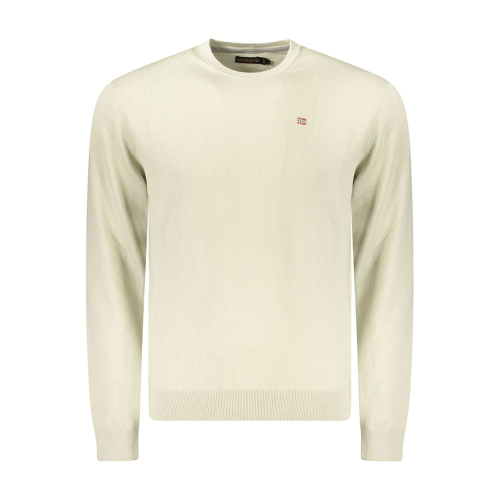 Napapijri Beige Cotton Men Sweater Napapijri