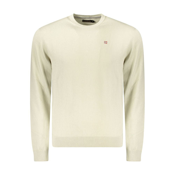 Napapijri Beige Cotton Men Sweater Napapijri