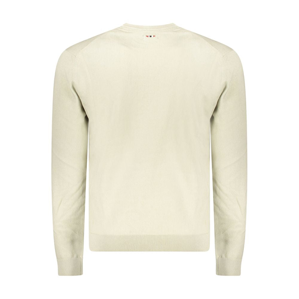 Napapijri Beige Cotton Men Sweater Napapijri