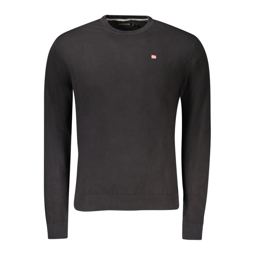 Napapijri Black Cotton Men Sweater Napapijri