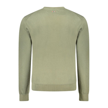 Napapijri Green Cotton Men Sweater Napapijri