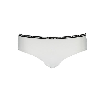 Karl Lagerfeld White Elastane Swimwear Karl Lagerfeld