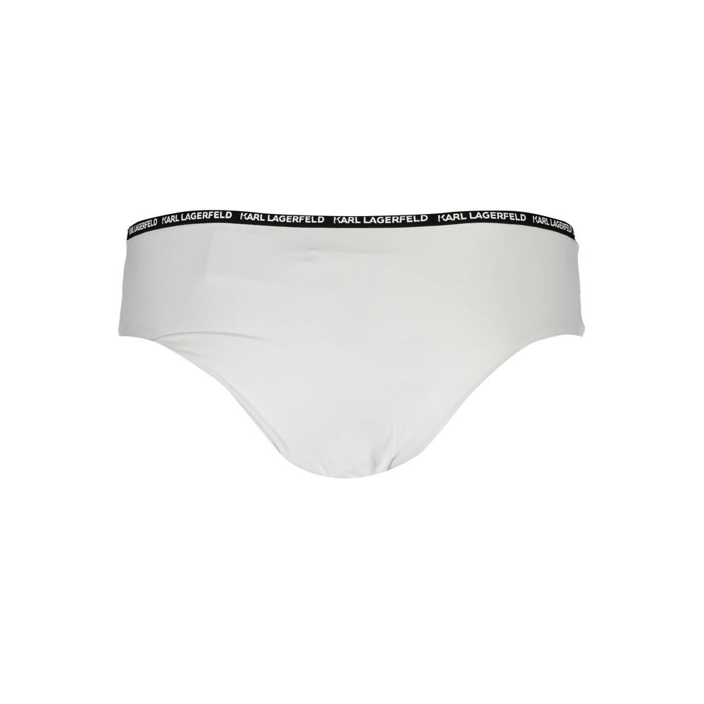 Karl Lagerfeld White Elastane Swimwear Karl Lagerfeld