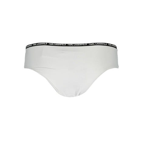 Karl Lagerfeld White Elastane Swimwear Karl Lagerfeld