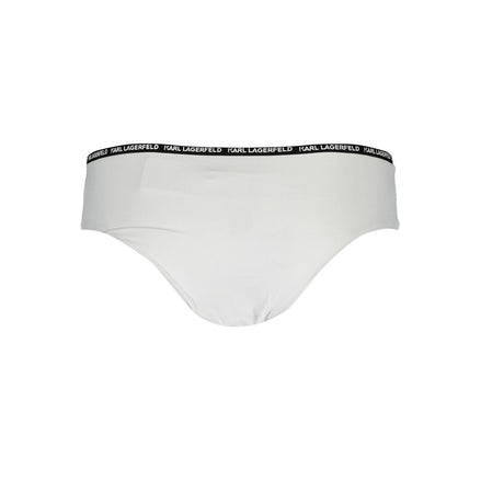 Karl Lagerfeld White Elastane Swimwear Karl Lagerfeld