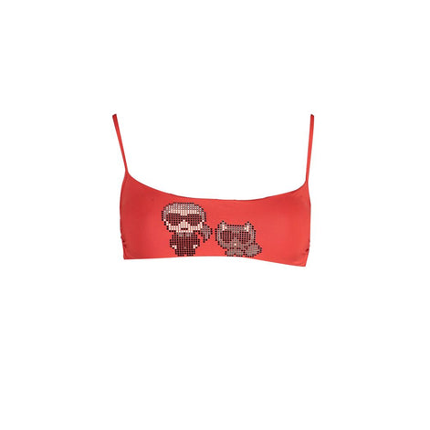Karl Lagerfeld Red Elastane Swimwear Karl Lagerfeld
