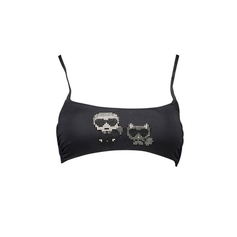 Karl Lagerfeld Black Elastane Swimwear Karl Lagerfeld