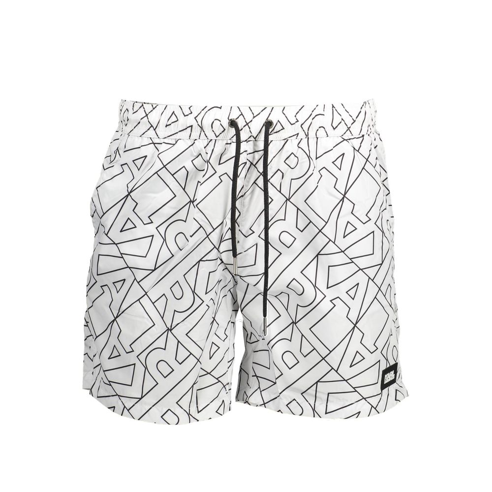 Karl Lagerfeld White Polyester Men's Swim Boxer Karl Lagerfeld