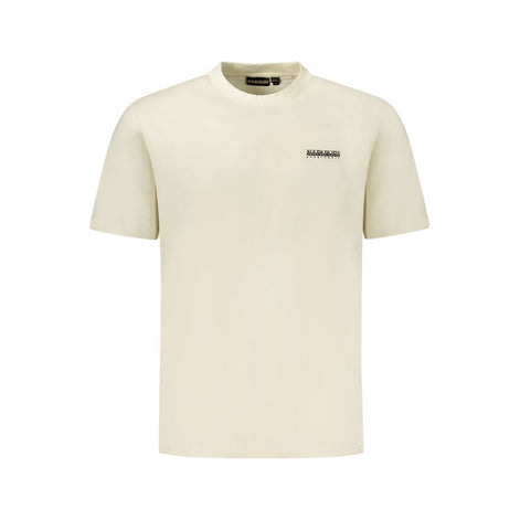 Napapijri Beige Cotton Men T-Shirt Napapijri