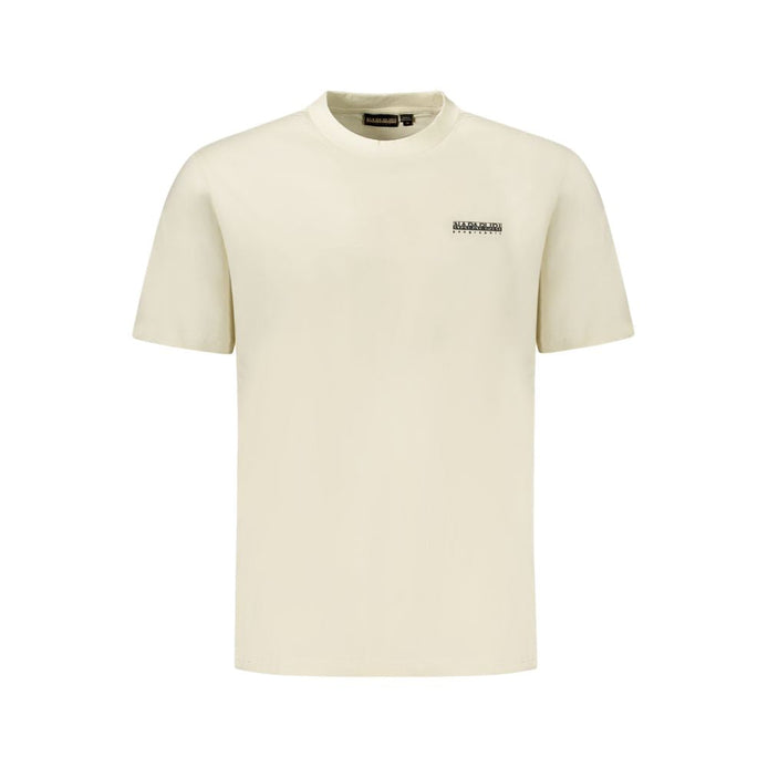 Napapijri Beige Cotton Men T-Shirt Napapijri